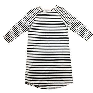 6397 Women's‎ Knit T-Shirt Dress XS Striped Cotton, Modal 3/4 Sleeves Crewneck